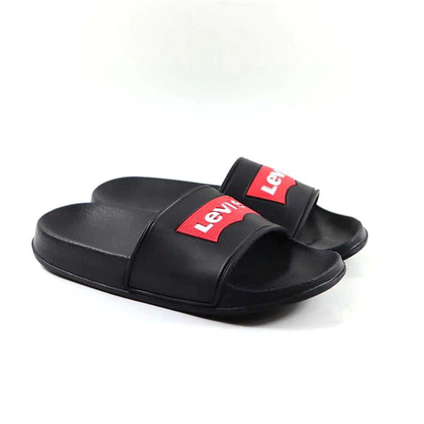 Levi's Slides Kids Sandals Child "Logo" schwarz/rot