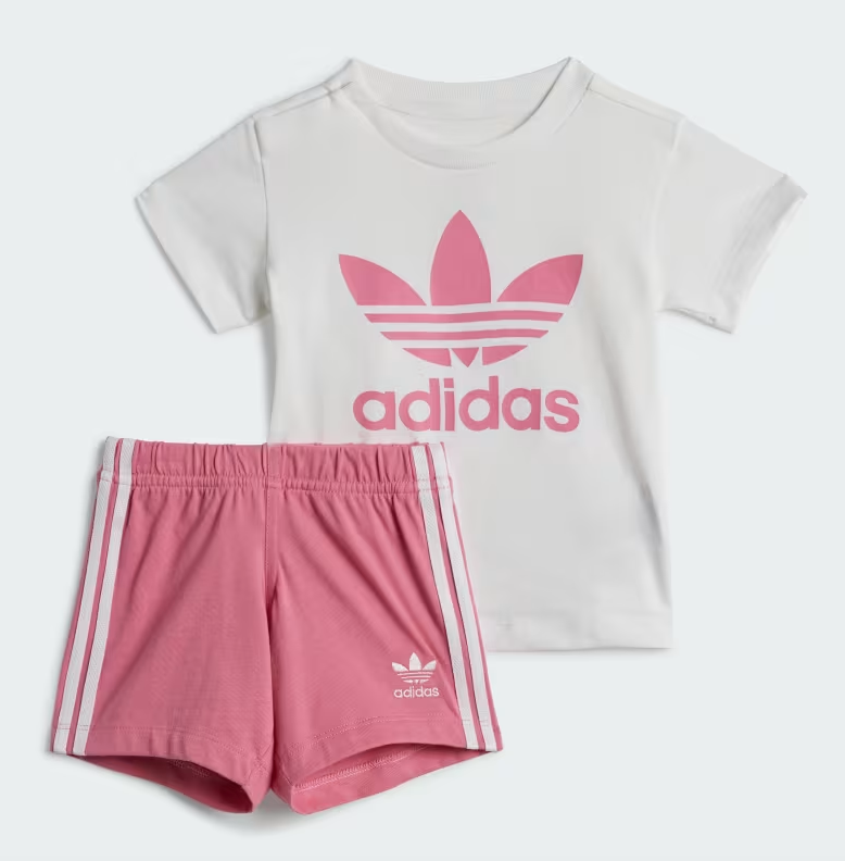 Adidas Ensemble bébé tee-shirt et short "Trefoil" Pink