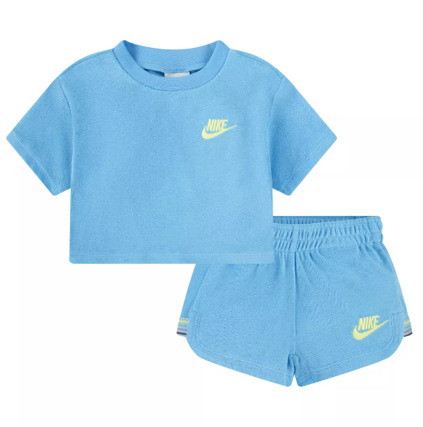 Nike ensemble bébé tee-shirt et short Bleu girl