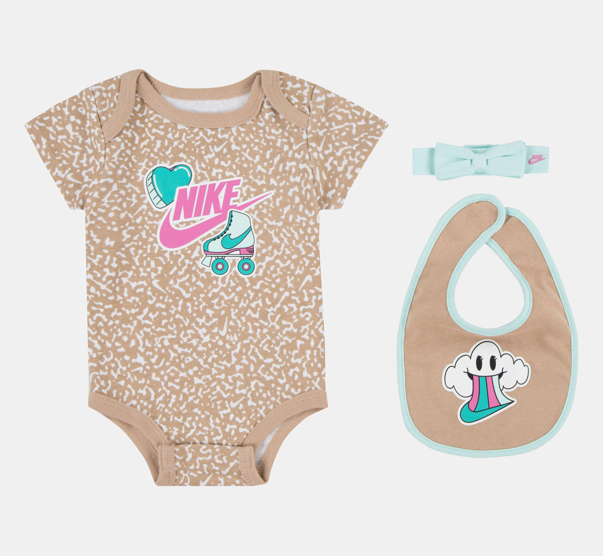 Nike coffret body fille 3 pièces beige