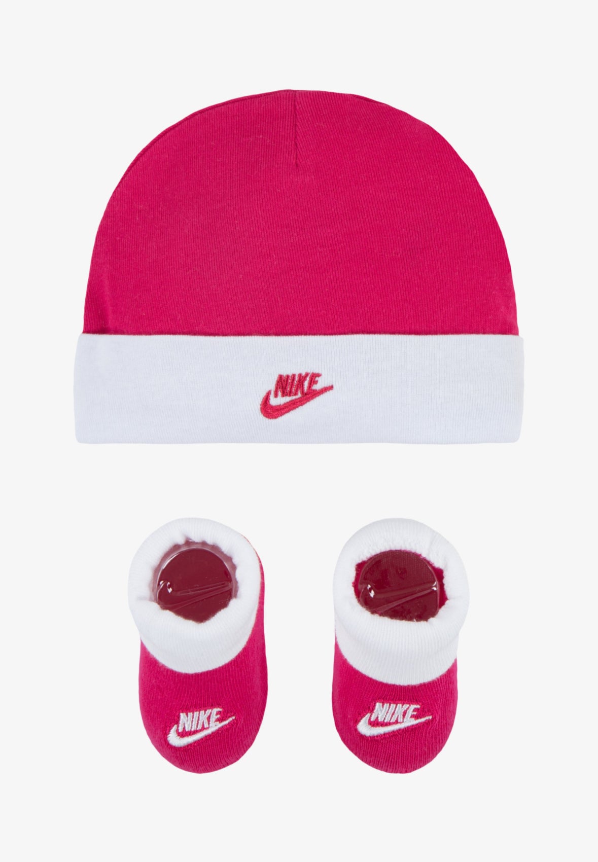 Nike bonnet et chaussons bébé Futura "Pink/white"