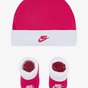 Nike bonnet et chaussons bébé Futura "Pink/white"