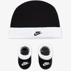 Nike bonnet et chaussons bébé Futura "Black/white"