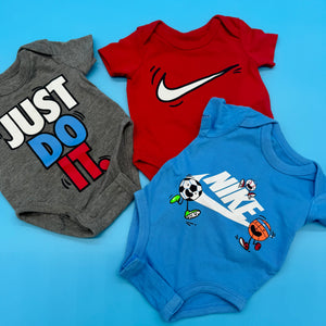 ⭐️⭐️⭐️ Nike pack X3 body bébé 0-3 mois Bleu/rouge/gris - Okaz ♻️