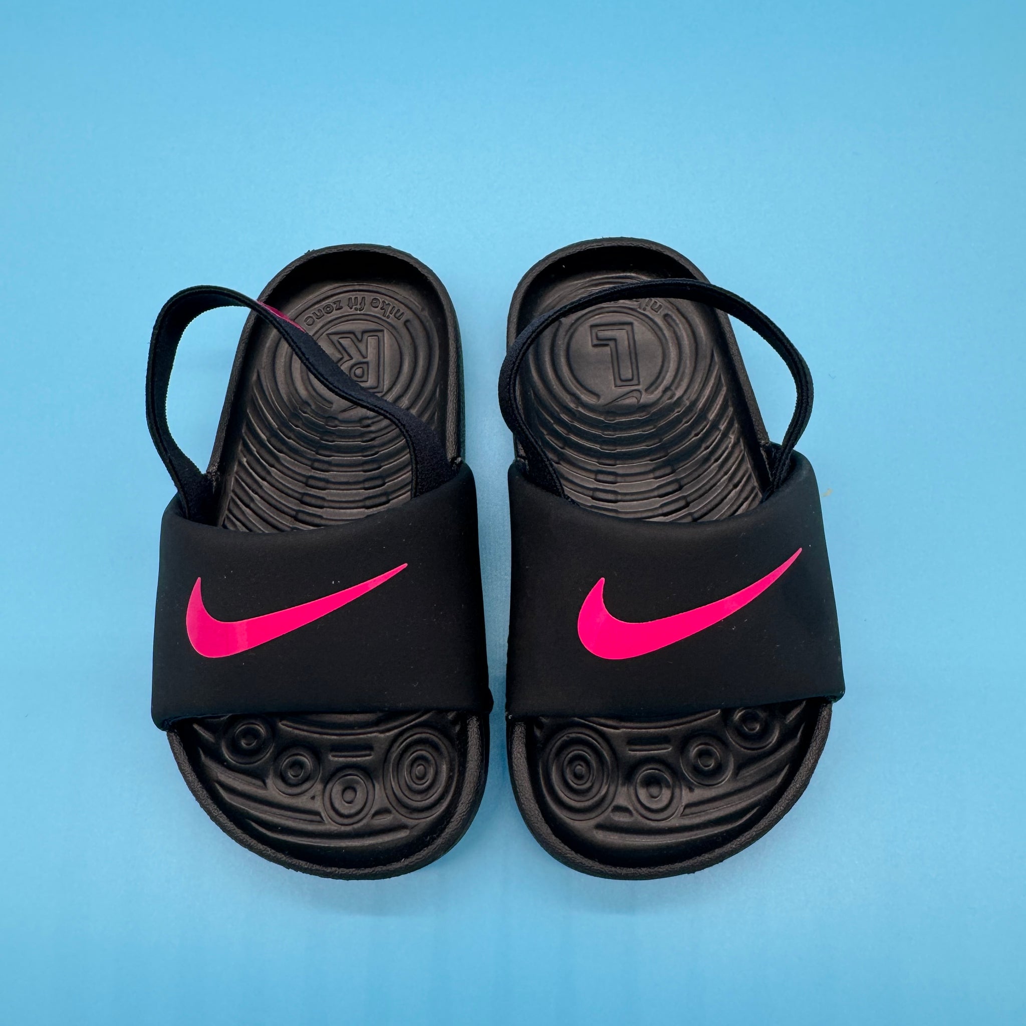 ⭐️⭐️⭐️ Nike sandales Kawa Slides bébé Noir/rose 22 - Okaz ♻️