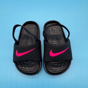 ⭐️⭐️⭐️ Nike sandales Kawa Slides bébé Noir/rose 22 - Okaz ♻️