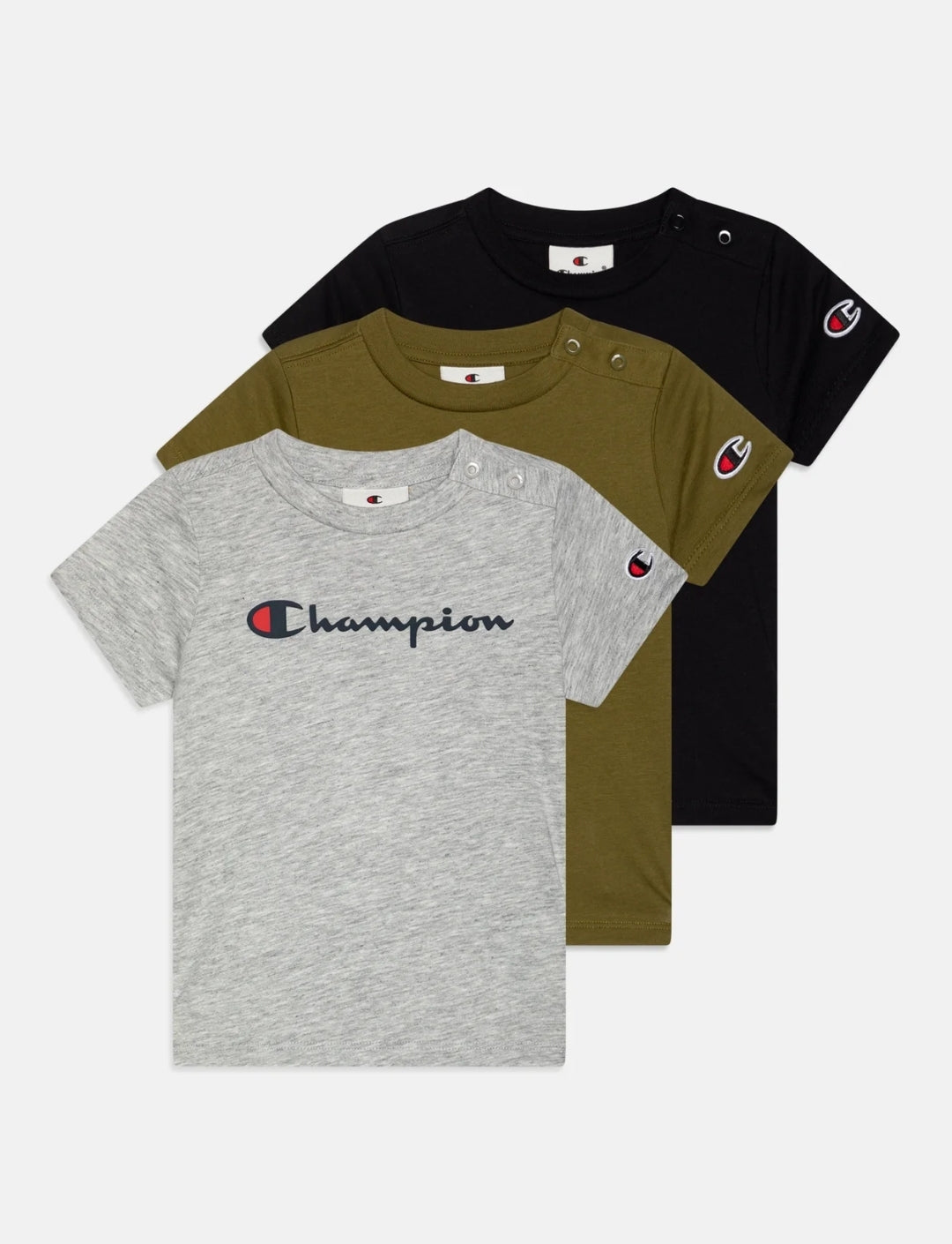 Champion Pack x3 Kinder Weiß/Türkis/rotes T-Shirt