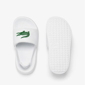 Lacoste sandales bébé slides big Croco "white/green"