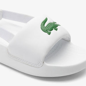 Lacoste sandales bébé slides big Croco "white/green"