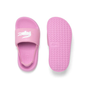 Lacoste sandales bébé slides big Croco "Pink"