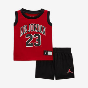 Jordan Set Baby Short "23" schwarz/rot