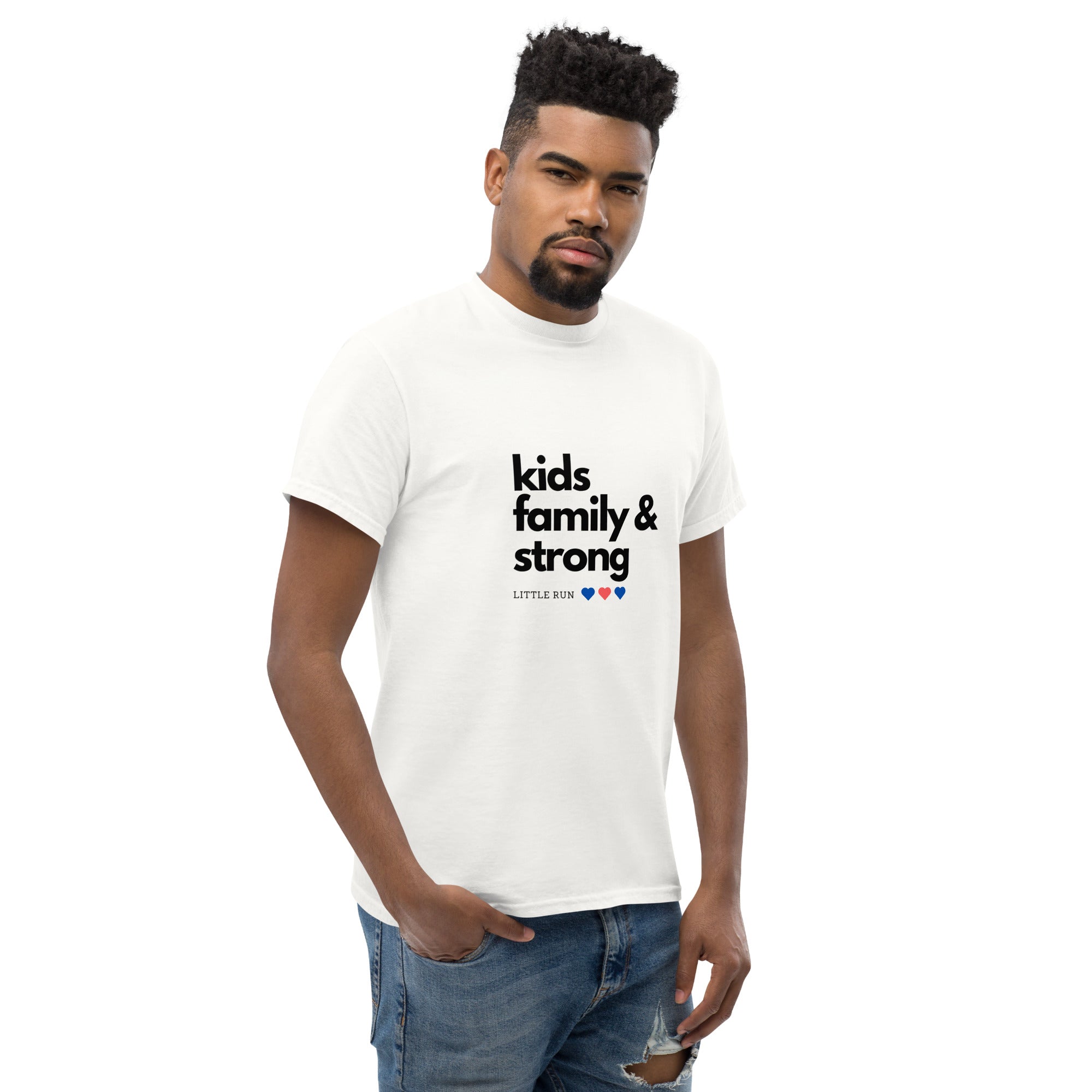 Camiseta adulta branca da família LRS