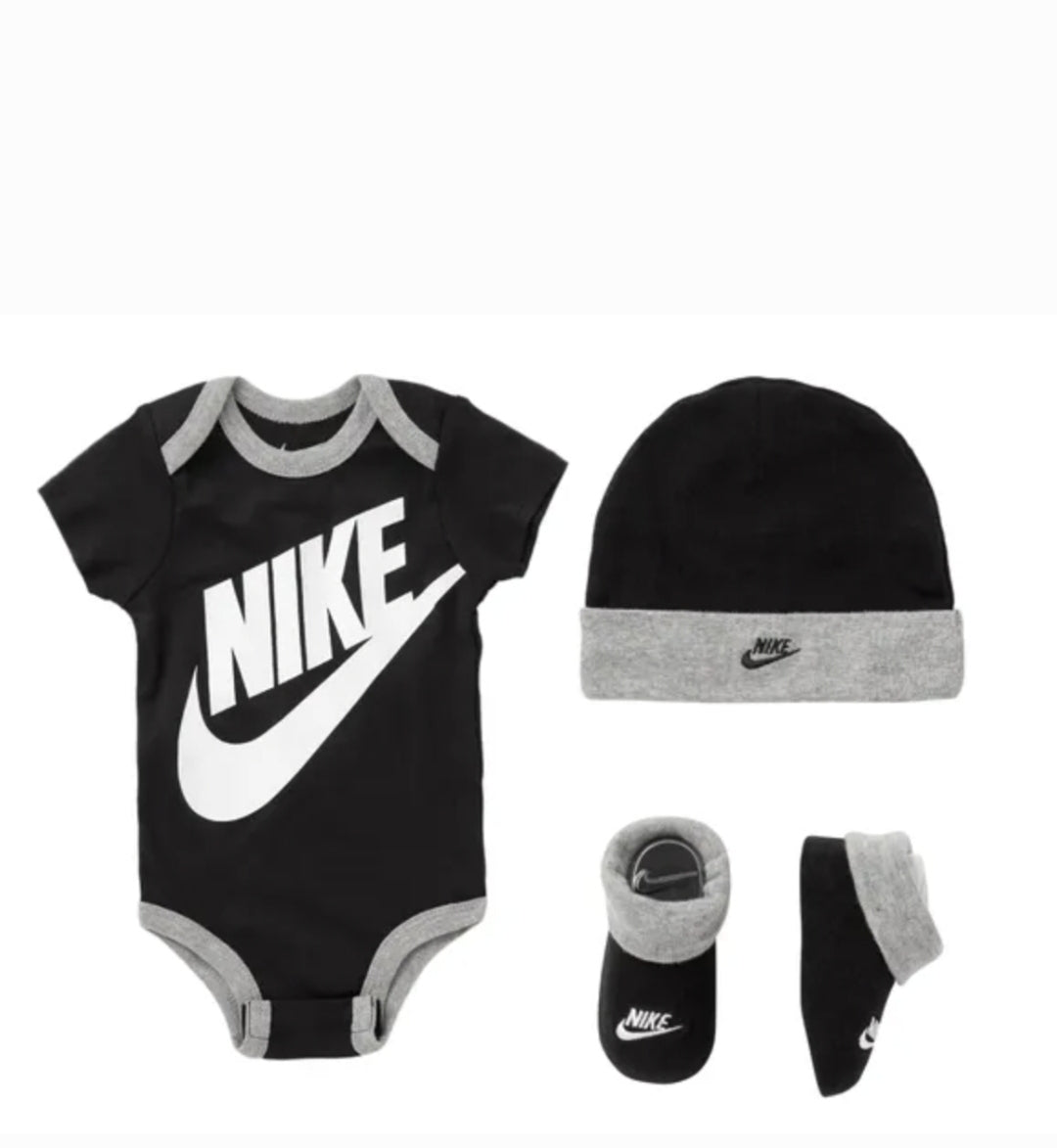 Nike Lot de 2 chaussons Futura pour bébé (noir(NN0051-G0E)/gris, 0
