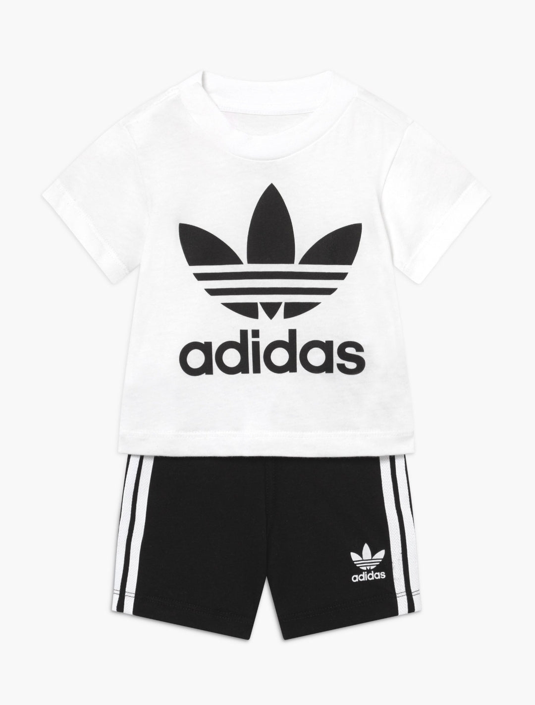 Adidas Ensemble bébé tee-shirt et short "Trefoil" Noir/Blanc