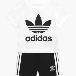 Adidas Ensemble bébé tee-shirt et short "Trefoil" Noir/Blanc