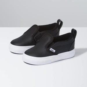 Vans deslizam em couro Bébé Leather Black