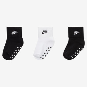 Nike Pack X 3 Black/White AntiSlip Swoosh Calcetines