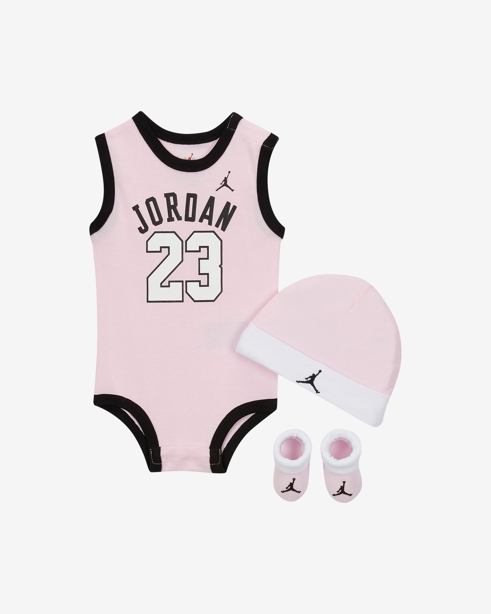 Jordan 23 Conjunto 3 piezas rosa blanco